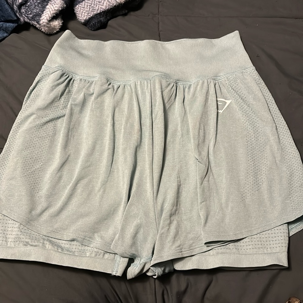 Mint GymShark shorts Vital Seamless 2-in-1